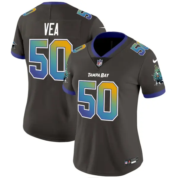 Womens Tampa Bay Buccaneers Tampa City Vapor Limited Jersey Vita Vea Jersey Pewter