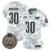 Womens Washington Commanders 2024 Salute To Service Establishment Year Patch Vapor Limited Jersey Auskin Ekeler Jersey Army