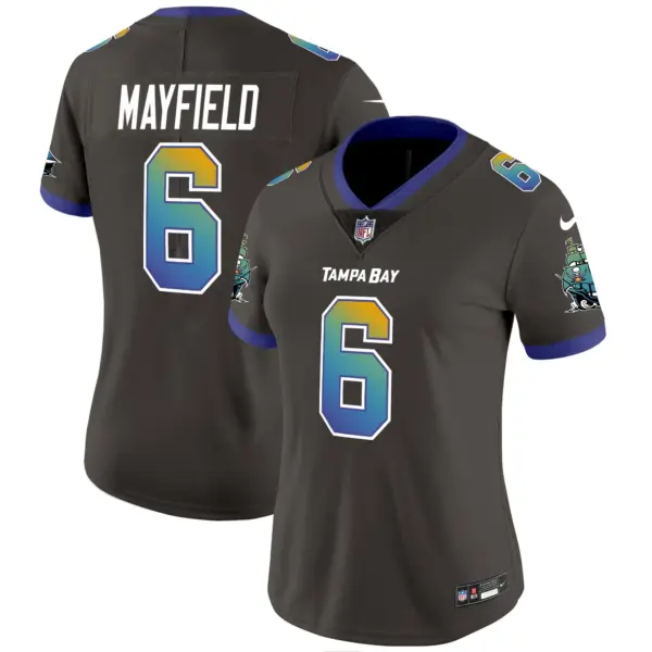 Womens Tampa Bay Buccaneers Tampa City Vapor Limited Jersey Baker Mayfield Jersey Pewter