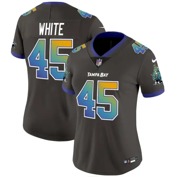 Womens Tampa Bay Buccaneers Tampa City Vapor Limited Jersey Devin White Jersey Pewter