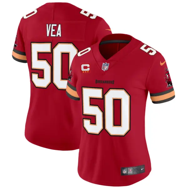 Womens Tampa Bay Buccaneers Throwback Vapor Limited Jersey V3 Vita Vea Jersey Red