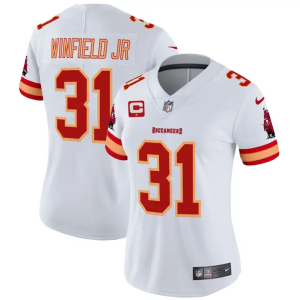 Womens Tampa Bay Buccaneers Throwback Vapor Limited Jersey V3 Antoine Winfield Jr Jersey White