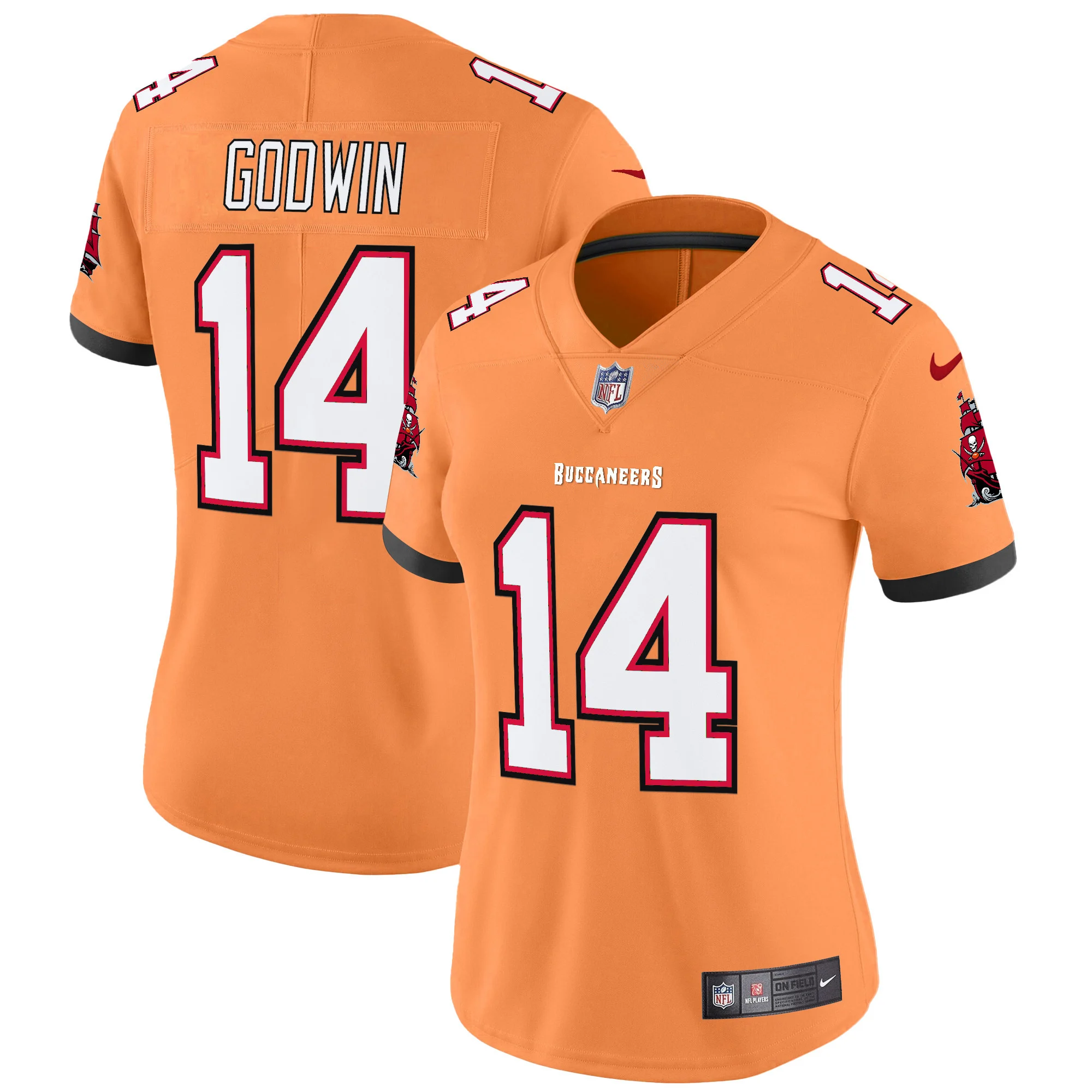 Womens Tampa Bay Buccaneers Throwback Vapor Limited Jersey V3 Chris Godwin Jersey Creamsicle