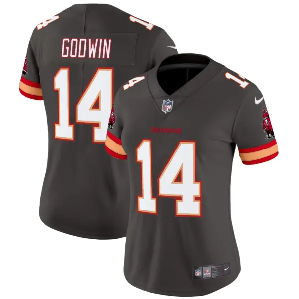 Womens Tampa Bay Buccaneers Throwback Vapor Limited Jersey V3 Chris Godwin Jersey Pewter