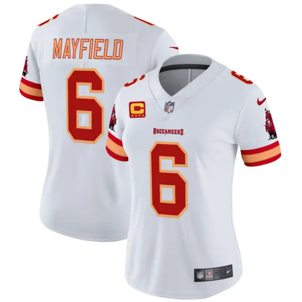 Womens Tampa Bay Buccaneers Throwback Vapor Limited Jersey V3 Baker Mayfield Jersey White