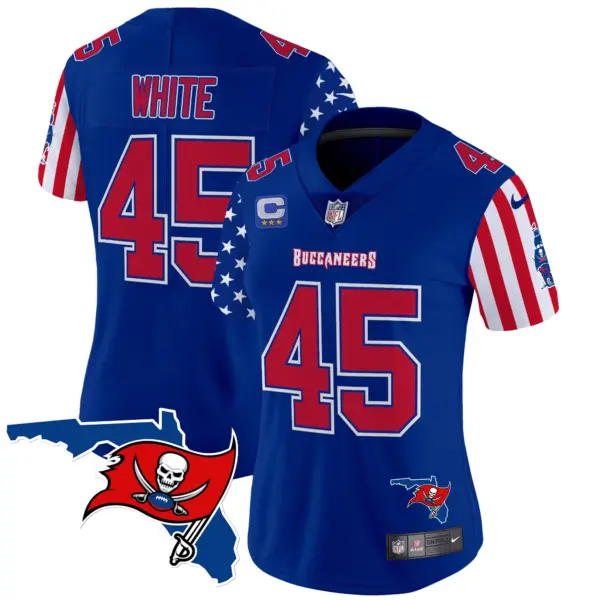 Womens Tampa Bay Buccaneers American Style Vapor Limited Jersey Devin White Jersey Royal