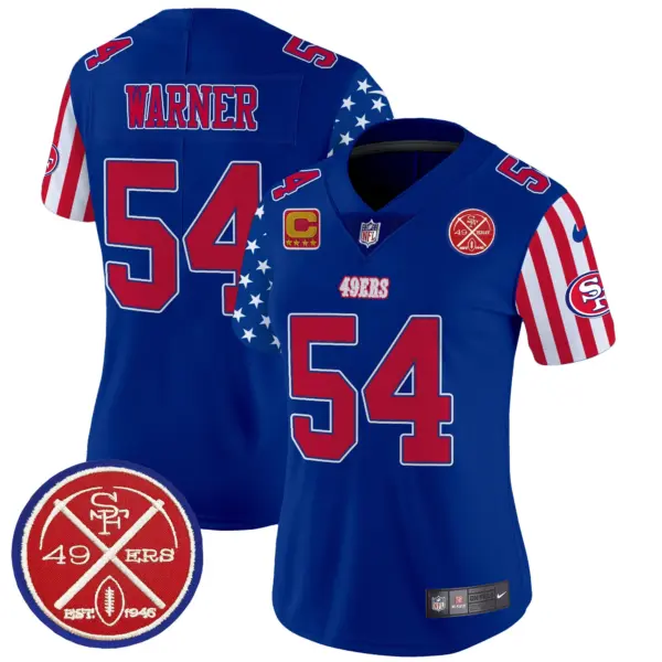 Womens San Francisco 49Ers American Style Vapor Limited Jersey Fred Warner Jersey Royal