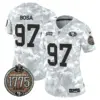 Womens San Francisco 49Ers 2024 Salute To Service Establishment Year Patch Vapor Limited Jersey Nick Bosa Jersey Army