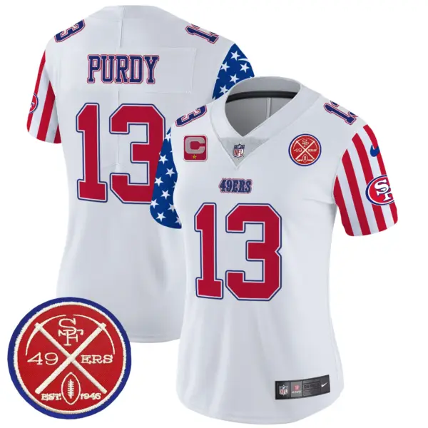 Womens San Francisco 49Ers American Style Vapor Limited Jersey Brock Purdy Jersey White