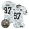 Womens San Francisco 49Ers 2024 Salute To Service Establishment Year Patch Vapor Limited Jersey Nick Bosa Jersey Marines