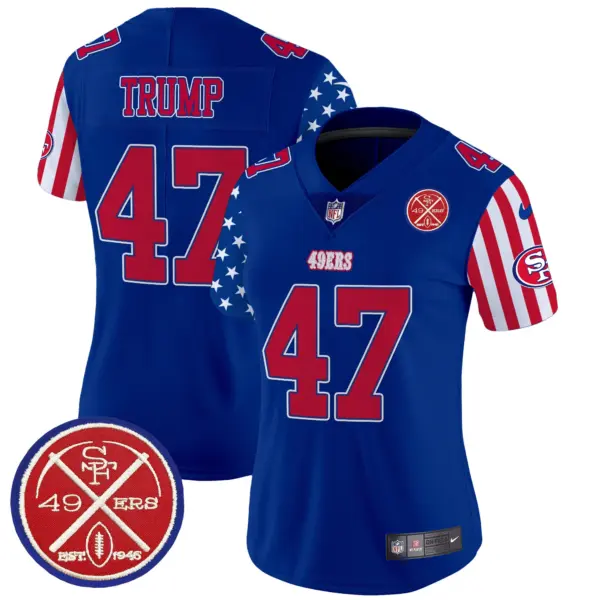 Womens San Francisco 49Ers American Style Vapor Limited Jersey Donald Trump Jersey Royal