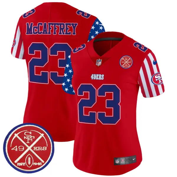Womens San Francisco 49Ers American Style Vapor Limited Jersey Christian Mccaffrey Jersey Red