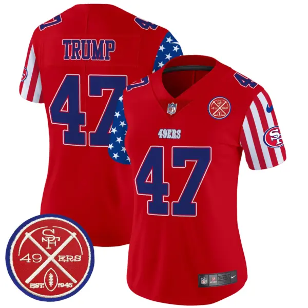 Womens San Francisco 49Ers American Style Vapor Limited Jersey Donald Trump Jersey Red