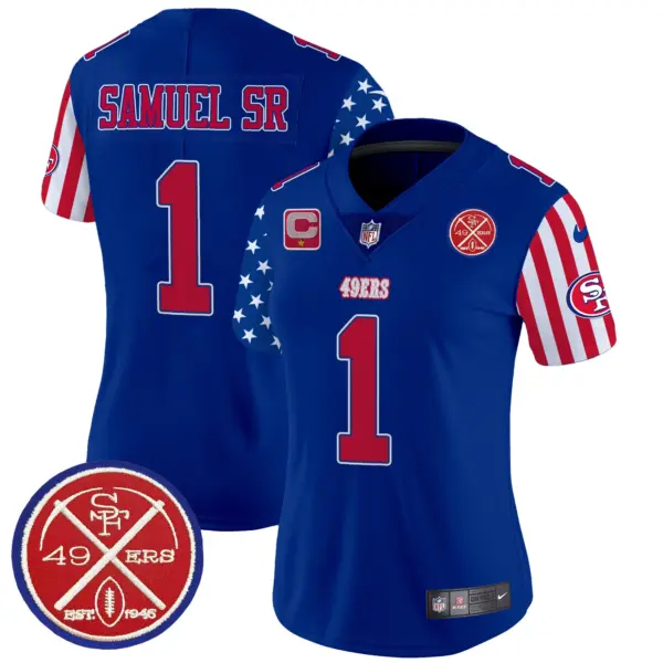Womens San Francisco 49Ers American Style Vapor Limited Jersey Deebo Samuel Jersey Royal