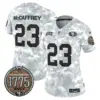 Womens San Francisco 49Ers 2024 Salute To Service Establishment Year Patch Vapor Limited Jersey Christian Mccaffrey Jersey Navy