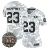Womens San Francisco 49Ers 2024 Salute To Service Establishment Year Patch Vapor Limited Jersey Christian Mccaffrey Jersey Marines