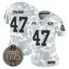 Womens San Francisco 49Ers 2024 Salute To Service Establishment Year Patch Vapor Limited Jersey Donald Trump Jersey Army