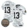 Womens San Francisco 49Ers 2024 Salute To Service Establishment Year Patch Vapor Limited Jersey Brock Purdy Jersey Air Force