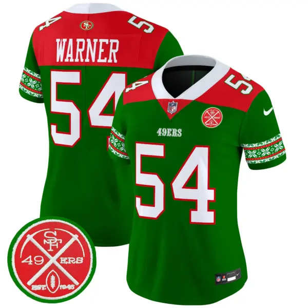 Womens San Francisco 49Ers 2024 Christmas Vapor Limited Jersey Fred Warner Jersey Green