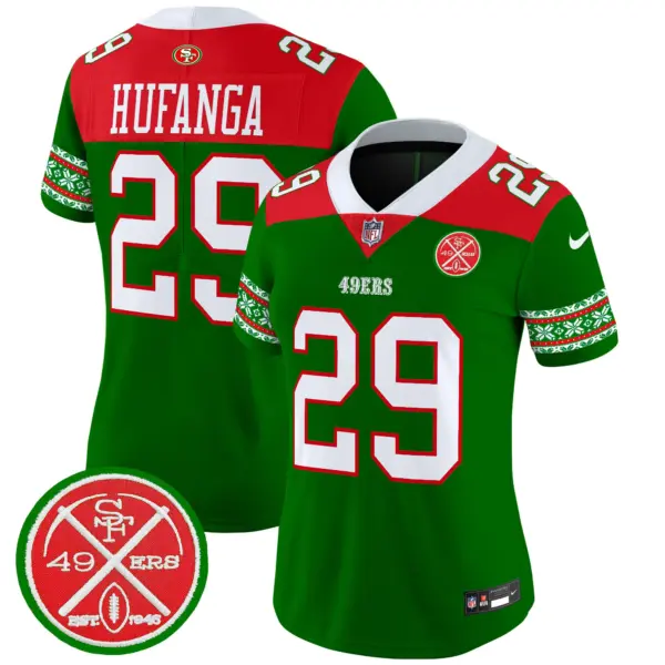 Womens San Francisco 49Ers 2024 Christmas Vapor Limited Jersey Talanoa Hufanga Jersey Green