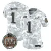 Womens Philadelphia Eagles 2024 Salute To Service Establishment Year Patch Vapor Limited Jersey Jaylen Hurts Jersey Army