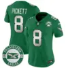 Womens Philadelphia Eagles 2024 Throwback Vapor Limited Jersey Est 1933 Patch Kenny Pickett Jersey Kelly Green