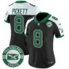 Womens Philadelphia Eagles 2024 Throwback Vapor Limited Jersey Est 1933 Patch Kenny Pickett Jersey Black Alternate