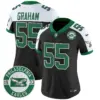 Womens Philadelphia Eagles 2024 Throwback Vapor Limited Jersey Est 1933 Patch Brandon Graham Jersey Black Alternate