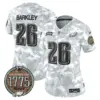 Womens Philadelphia Eagles 2024 Salute To Service Establishment Year Patch Vapor Limited Jersey Saquon Barkley Jersey Navy
