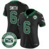Womens Philadelphia Eagles 2024 Throwback Vapor Limited Jersey Est 1933 Patch Devonta Smith Jersey Black