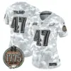 Womens Philadelphia Eagles 2024 Salute To Service Establishment Year Patch Vapor Limited Jersey Donald Trump Jersey Army