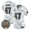 Womens Philadelphia Eagles 2024 Salute To Service Establishment Year Patch Vapor Limited Jersey Donald Trump Jersey Navy