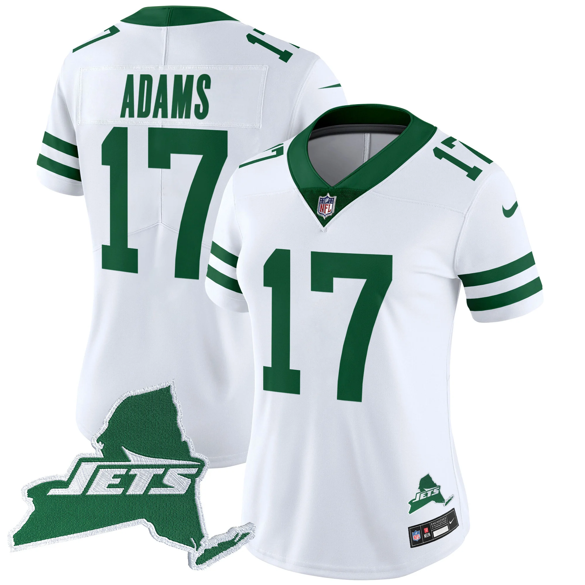 Womens New York Jets Home Patch Vapor Legacy Limited Jersey Davante Adams Jersey White