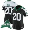 Womens New York Jets Home Patch Vapor Legacy Limited Jersey Breece Hall Jersey Black Alternate