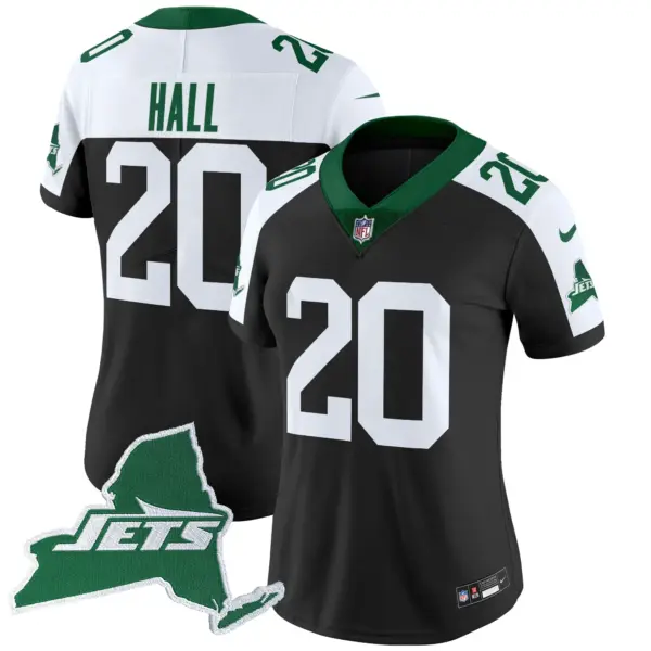 Womens New York Jets Home Patch Vapor Legacy Limited Jersey Breece Hall Jersey Black Alternate