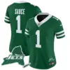 Womens New York Jets Home Patch Vapor Legacy Limited Jersey Ahmad Sauce Jersey Green