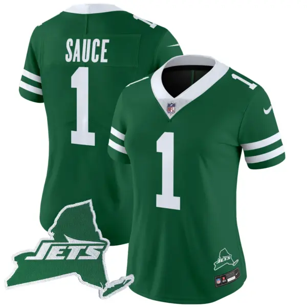 Womens New York Jets Home Patch Vapor Legacy Limited Jersey Ahmad Sauce Jersey Green