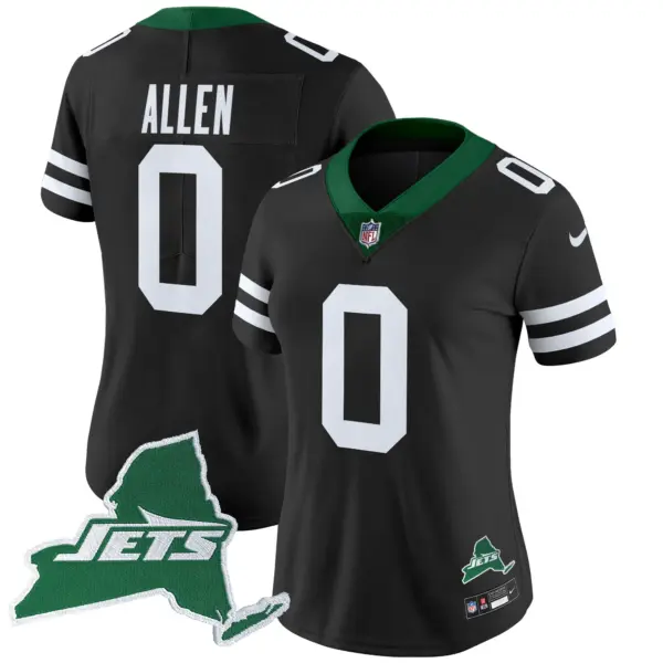 Womens New York Jets Home Patch Vapor Legacy Limited Jersey Braelon Allen Jersey Black