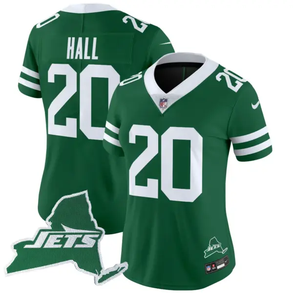 Womens New York Jets Home Patch Vapor Legacy Limited Jersey Breece Hall Jersey Green