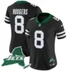 Womens New York Jets Home Patch Vapor Legacy Limited Jersey Aaron Rodgers Jersey Black