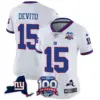Womens New York Giants 100Th Season State Patch Vapor Limited Jersey Tommy Devito Jersey White