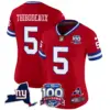 Womens New York Giants 100Th Season State Patch Vapor Limited Jersey Kayvon Thibodeaux Jersey Red