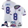 Womens New York Giants 100Th Season State Patch Vapor Limited Jersey Daniel Jones Jersey White