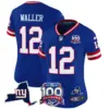 Womens New York Giants 100Th Season State Patch Vapor Limited Jersey Darren Waller Jersey Royal