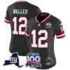 Womens New York Giants 100Th Season State Patch Vapor Limited Jersey Darren Waller Jersey Black