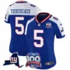 Womens New York Giants 100Th Season State Patch Vapor Limited Jersey Kayvon Thibodeaux Jersey Royal Alternate