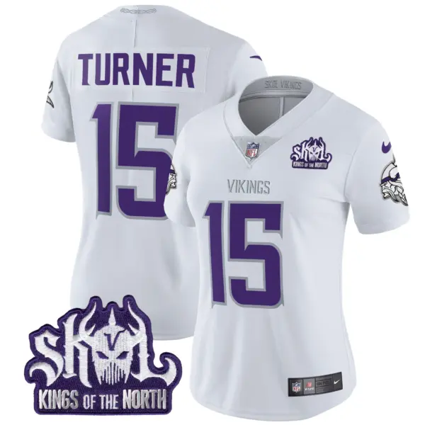 Womens Minnesota Vikings King Of The North Patch Throwback Vapor Limited Jersey Dallas Turner Jersey Winter Warrior