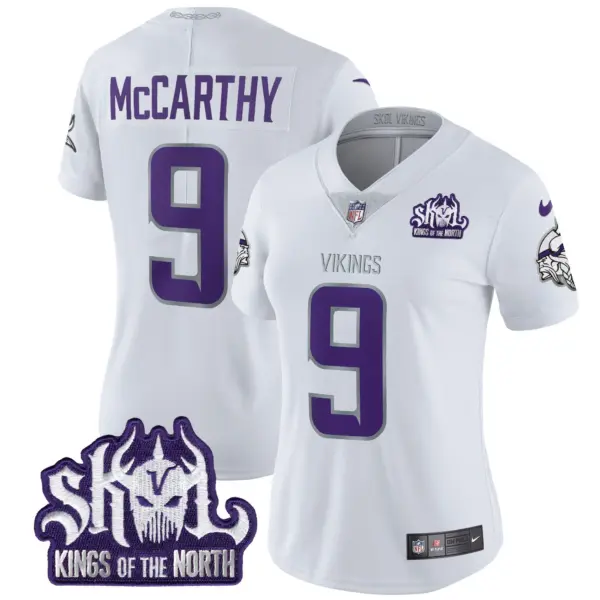 Womens Minnesota Vikings King Of The North Patch Throwback Vapor Limited Jersey JJ Mccarthy Jersey Winter Warrior