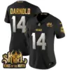 Womens Minnesota Vikings 2024 Winter Warrior Skol Patch Gold Vapor Limited Jersey Sam Darnold Jersey Black Limited