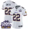 Womens Minnesota Vikings King Of The North Patch Throwback Vapor Limited Jersey Harrison Smith Jersey White